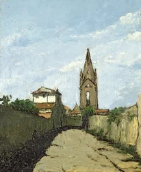 Die Dorfkirche, ca. 1866-70